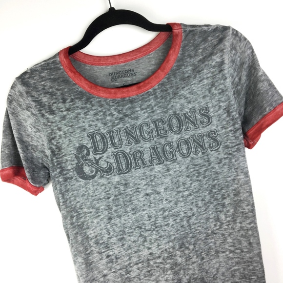 Dungeons & Dragons Tops - Dungeons & Dragons Womens Burnout Ringer Tee